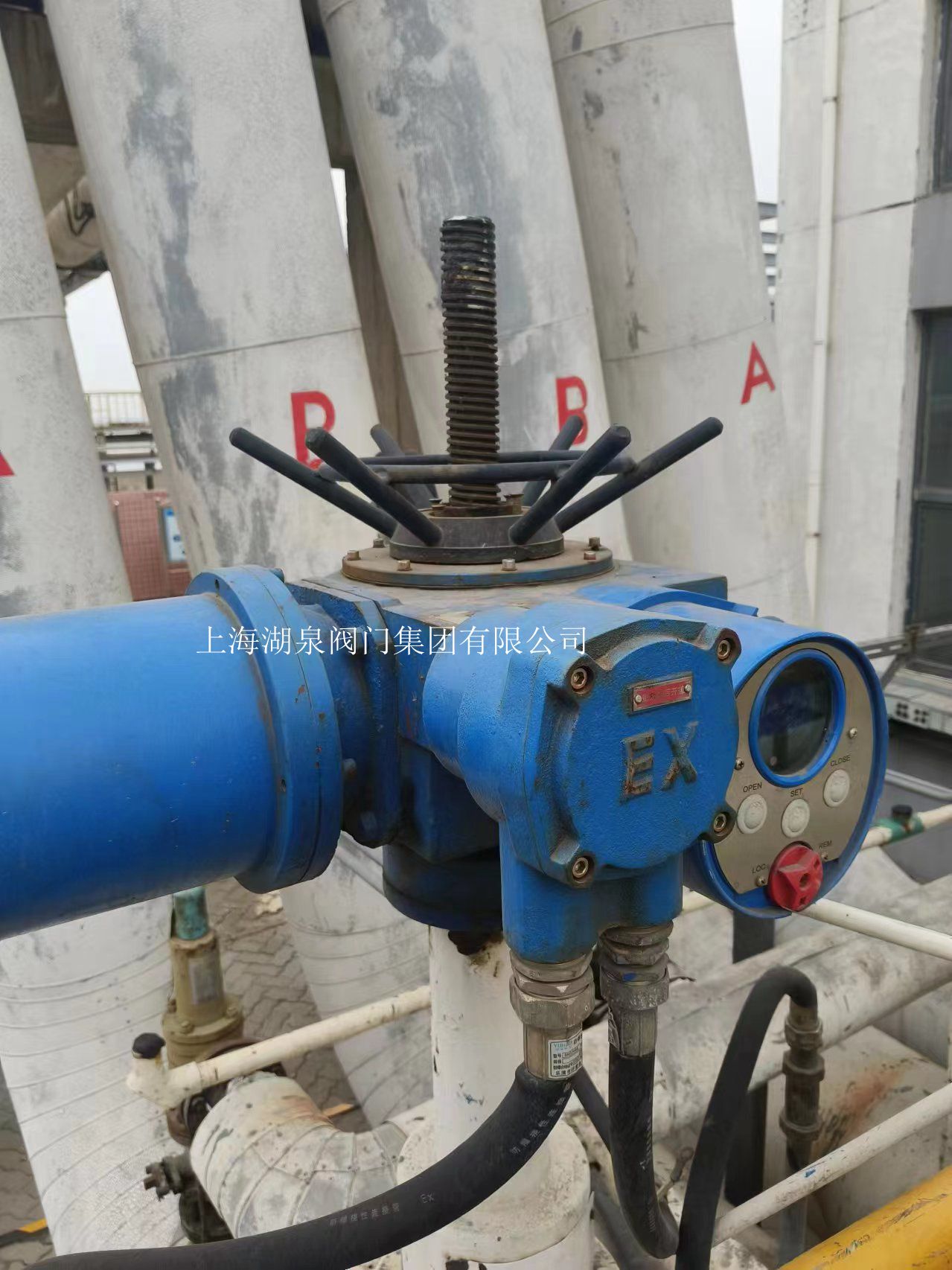火力發(fā)電廠防爆執(zhí)行器安裝現場